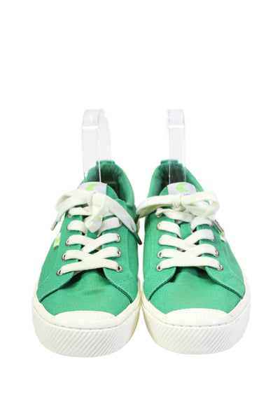 Cariuma Womens Lace Up Low Top Rubber Toe Casual Shoes Green Size 9 US