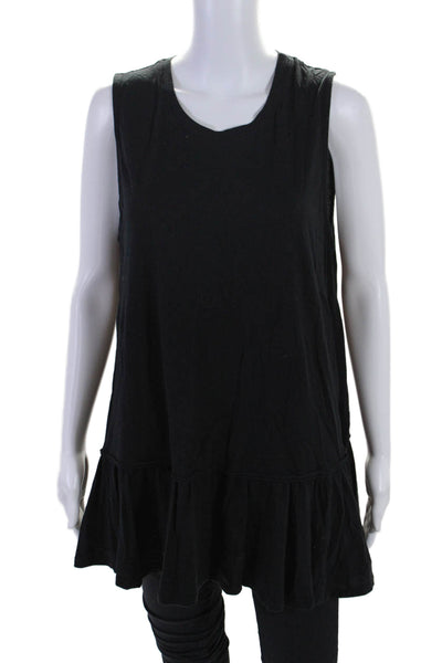 Nation LTD Womens Crew Neck Sleeveless Basic Top Black Size Large