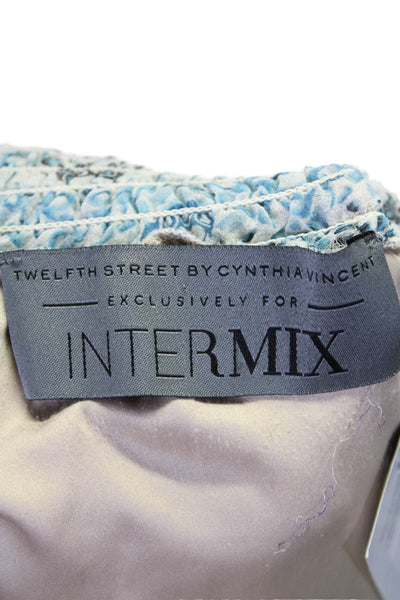 Twelfth Street by Cynthia Vincent x Intermix Womens Ruffled Skirt Blue Size P