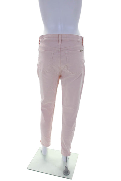 Joes Womens Zip Front Five Pocket Tapered Leg Skinny Pants Pink Size 29