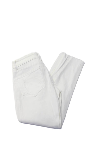 DL1961 Women's Midrise Five Pockets Distress Skinny Jean Pants White Size 23