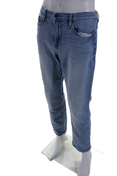 Frame Denim Mens Light Wash Zipper Fly Slim Cut Jeans Blue Size 36