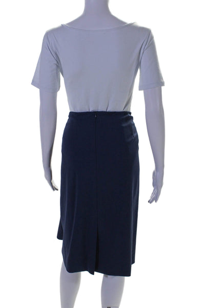 Lafayette 148 New York Womens Side Zip Straight Skirt Blue Size 22W