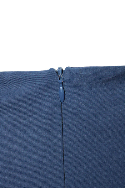 Lafayette 148 New York Womens Side Zip Straight Skirt Blue Size 22W