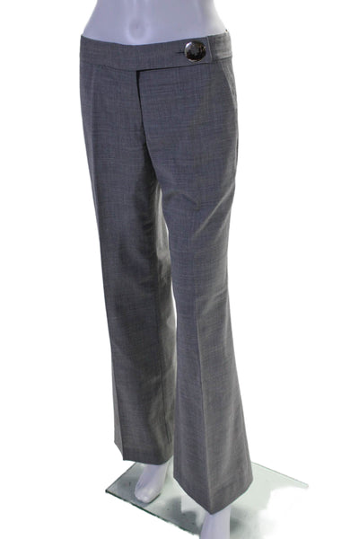 Tory Burch Womens Flat Front Tapered Leg Pleated Dress Pants Gray Size 4 US