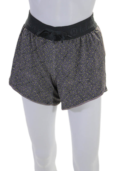 Lululemon Womens Ruched Drawstring Tied Reversible Athletic Shorts Black Size S