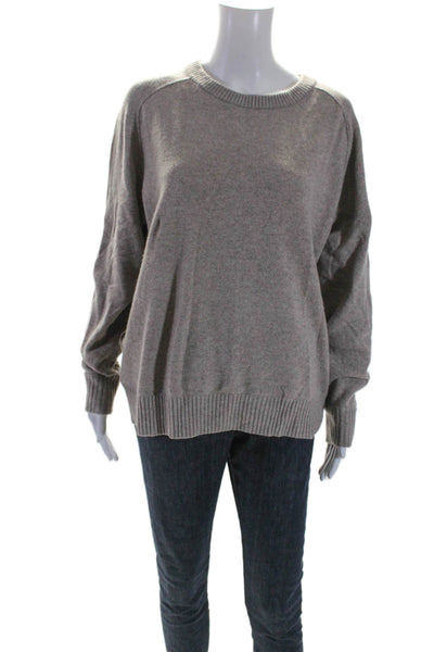 Everlane Womens Long Sleeve Scoop Neck Sweater Gray Cashmere Size Large