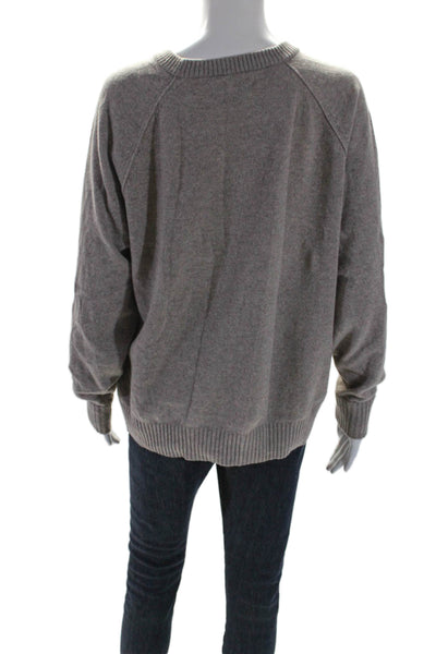 Everlane Womens Long Sleeve Scoop Neck Sweater Gray Cashmere Size Large