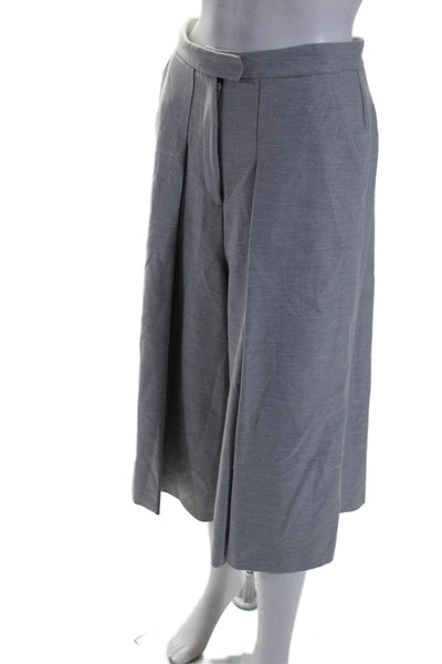 Whistles Womens Button & Zip Front Long Dress Shorts Wool Gray Size 6 US