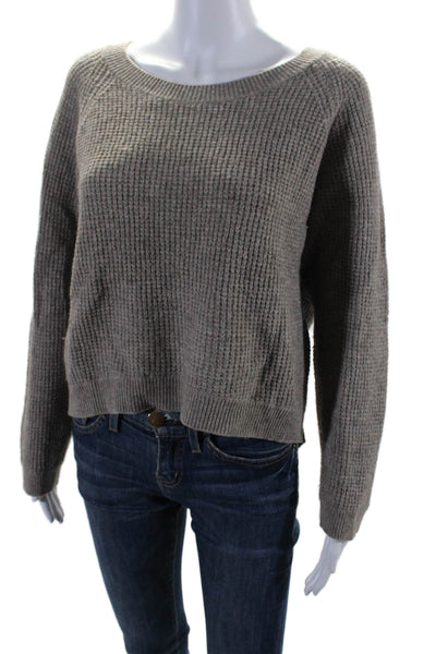 Vince Womens Wool Long Sleeve Pullover Crewneck Sweater Gray Size L