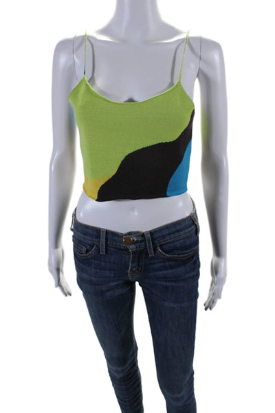 Mayfair Womens Knit Color Block Pullover Tank Top Multicolor Size M/L