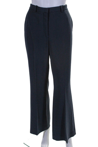 Theory Womens Modern Crepe High Waist Creased Dress Pants Midnight Blue Size 8