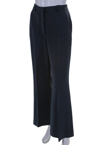 Theory Womens Modern Crepe High Waist Creased Dress Pants Midnight Blue Size 8