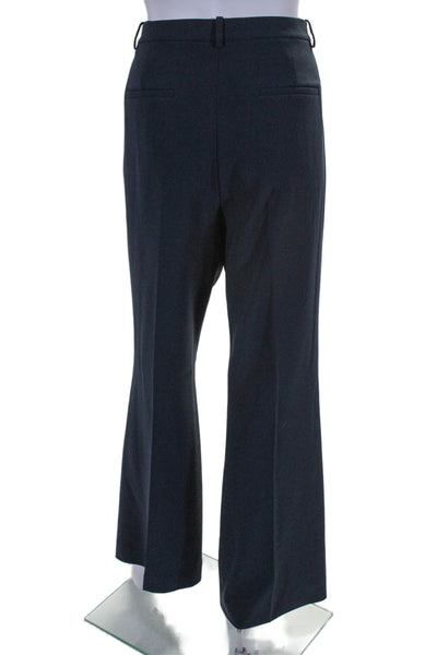 Theory Womens Modern Crepe High Waist Creased Dress Pants Midnight Blue Size 8