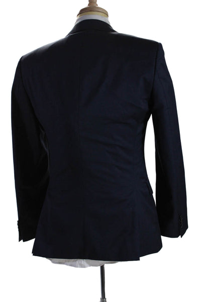 Boss Hugo Boss Men's Long Sleeves Lined Two Button Jacket Navy Blue Size 36