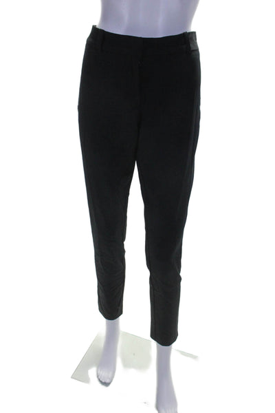 Nicole Miller Womens Flat Front Mid-Rise Skinny Pants Trousers Black Size 4