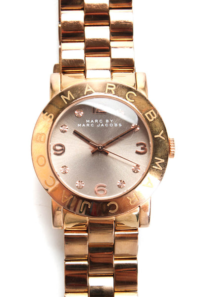 Marc By Marc Jacobs Women's Amy Glitz Stainless Steel Band Rose Gold Tone Watch