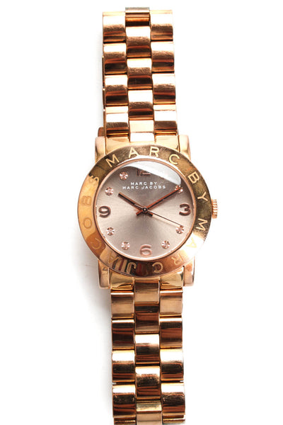 Marc By Marc Jacobs Women's Amy Glitz Stainless Steel Band Rose Gold Tone Watch