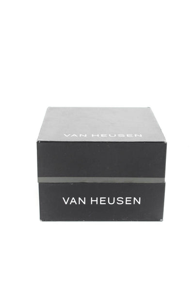 Van Heusen Mens Gold Plated Stainless Steel Round Watch