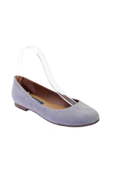 Margaux Womens Suede Flat Heel Slip On The Classic Flats Gray Size 5.5US 35.5EU