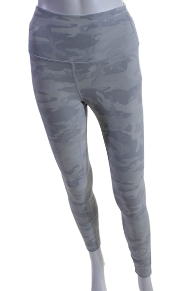 Lululemon Womens Stretch Camouflage Mid-Rise Activewear Leggings Gray Size 6