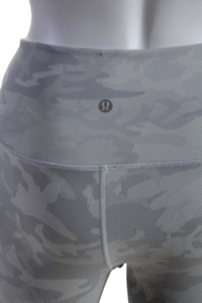 Lululemon Womens Stretch Camouflage Mid-Rise Activewear Leggings Gray Size 6