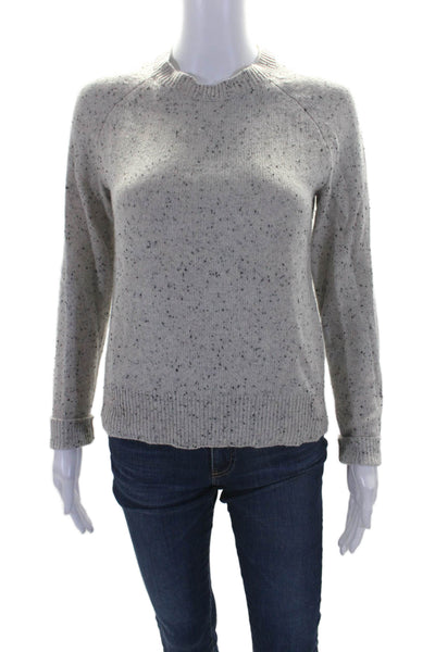 Theory Womens Long Sleeve Crew Neck Tight Knit Sweater Gray Size Small