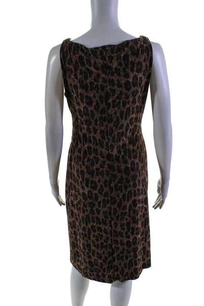 Lauren Ralph Lauren Women's Sleeveless Fitted Mini Dress Animal Print Size 6