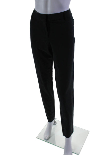 Artelier Nicole Miller Womens Wool Mid Rise Tapered Leg Trousers Black Size 12