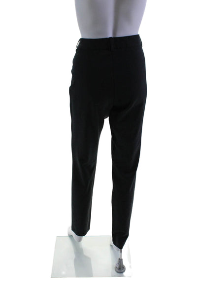 Artelier Nicole Miller Womens Wool Mid Rise Tapered Leg Trousers Black Size 12