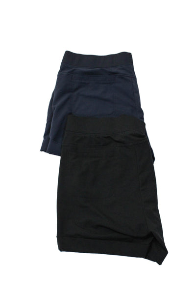 Athleta Womens Drawstring Waist Pull On Shorts Navy Blue Black Size 14 Lot 2