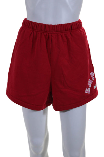 Mayfair Womens High Rise Empathy Always Shorts Red Cotton Size S/M