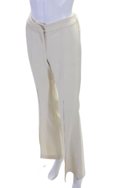 Bec & Bridge Womens Front Slit Darted Hook & Eye Bootcut Pants Beige Size 2