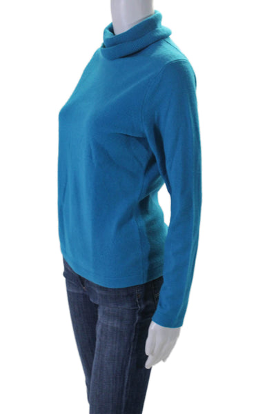 Pure Collection Womens Long Sleeve Turtleneck Sweater Cashmere Blue 6