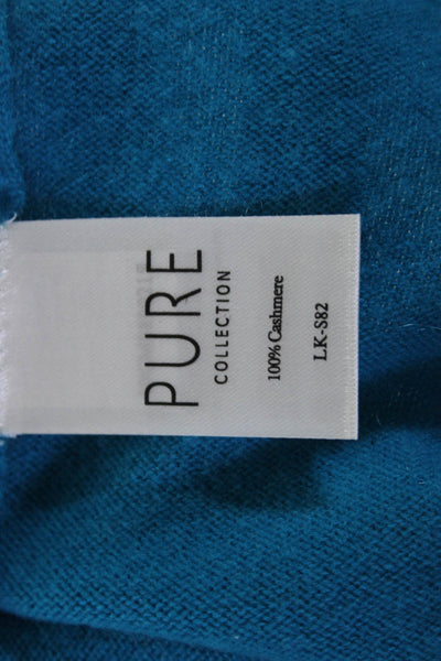 Pure Collection Womens Long Sleeve Turtleneck Sweater Cashmere Blue 6