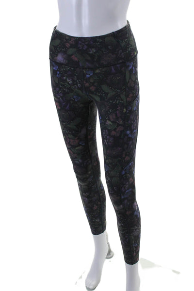 Lululemon Womens High Rise Floral Print Activewear Leggings Multi Size 6