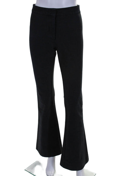 Derek Lam 10 Crosby Womens Cotton Mid Rise Bootcut Trousers Black Size 4