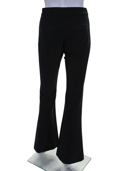 Derek Lam 10 Crosby Womens Cotton Mid Rise Bootcut Trousers Black Size 4