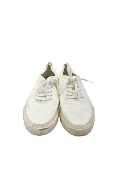 Everlane Womens Lace Up Canvas Low Top Sneakers White Size 10