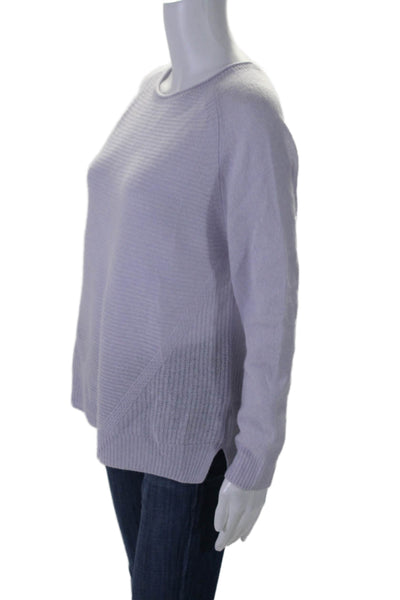 Pure Collection Womens Long Sleeve Crewneck Sweater Purple Size 6 US