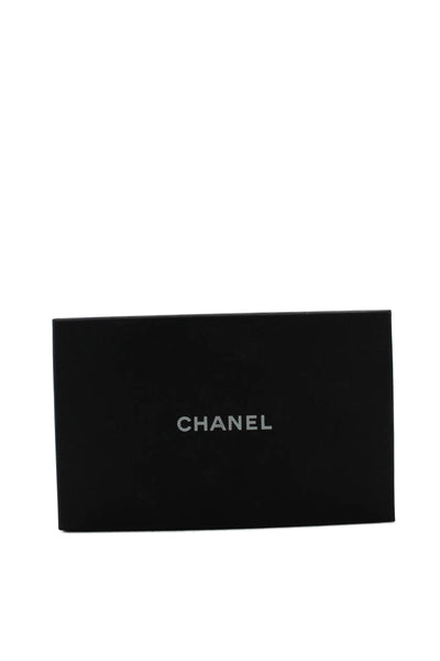 Chanel Womens Quilted CC Chain Link Card Holder Belt Bag Black Cotton