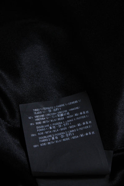 Saint Laurent Womens Brown Printed Long Sleeve One Shoulder Mini Dress Size S