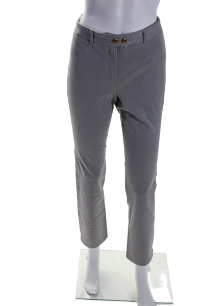 Pamela Henson Women's Hook Closure Flat Front Equestrian Pants Gray Size10