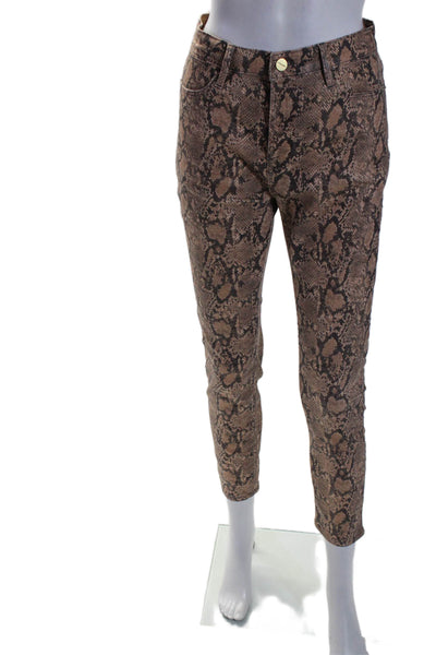 Frame Women's High Waist Five Pockets Snake Print Skinny Pants Size 27