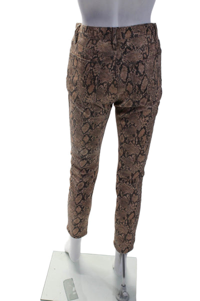 Frame Women's High Waist Five Pockets Snake Print Skinny Pants Size 27