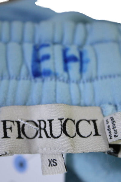 Fiorucci Womens Blue Cotton Graphic Print Cuff Ankle Jogger Sweatpants Size XS