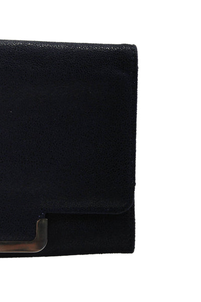 Stella McCartney Womens Black Flap Clutch Wallet