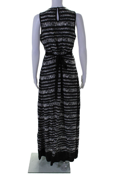 Dorothy Perkins Womens Animal Print Striped Sleeveless Maxi Dress Black Size 12