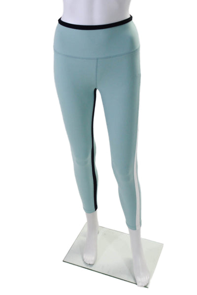 Splits59 Womens Colorblock Mid-Rise Activewear Leggings Light Blue Size M