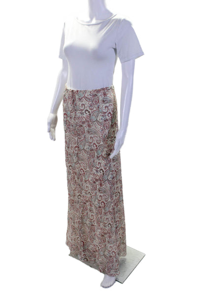 Rag & Bone Women's Elastic Waist Pull-On Lined Paisley Maxi Skirt Size M